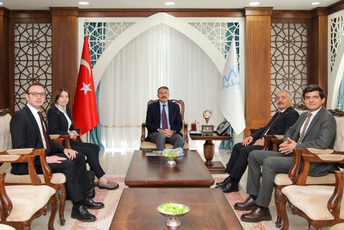 Vali Ali Çelik Misafirlerini Makamında Kabul Etti. 